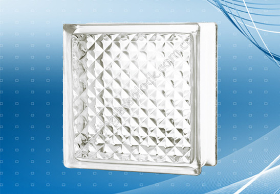 Jinghua white flower Plaid glass brick partition porch Factory Direct