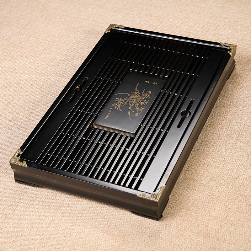 Small solid wood tea tray Home Gongfu Tea Tea Tea House tea Seatea depository Yoo water storage nursery Mini small number tea seat