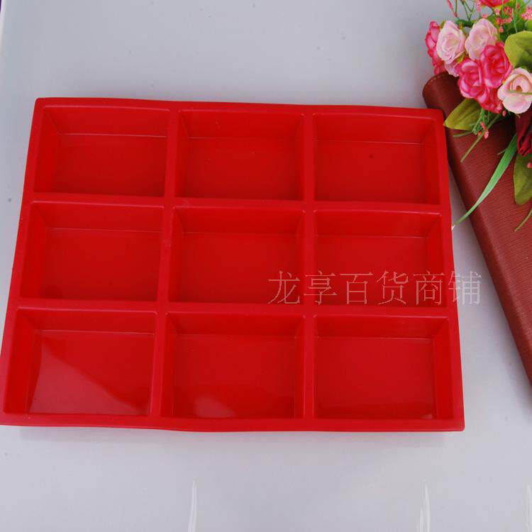 Export the European and American rectangular 9 and food grade silicone cake die Browny Brick Cake Mold
