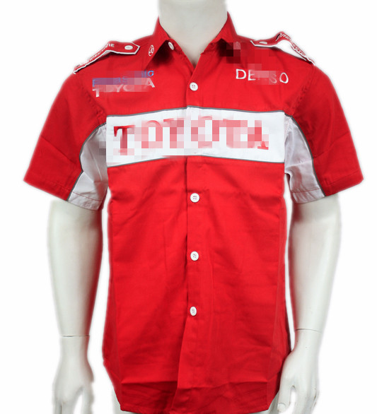 2014 new F1 racing suit car team racing suit summer short-sleeved shirt motorcycle suit C050