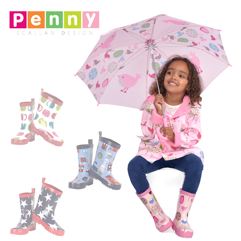 澳大利亚Penny Scallan儿童雨鞋 防滑耐磨水鞋雨靴保暖透气 进口