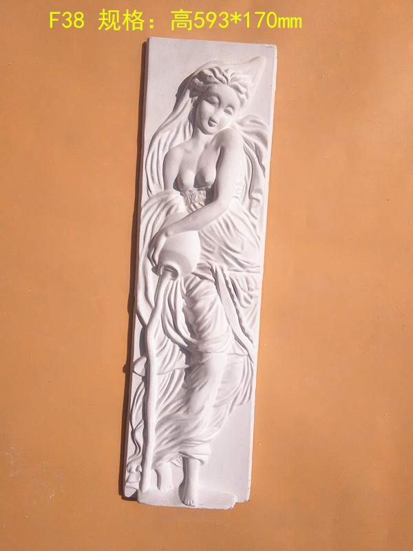 Gypsum relief wall with wall flower shape decoration European relief ceiling door head carved decoration