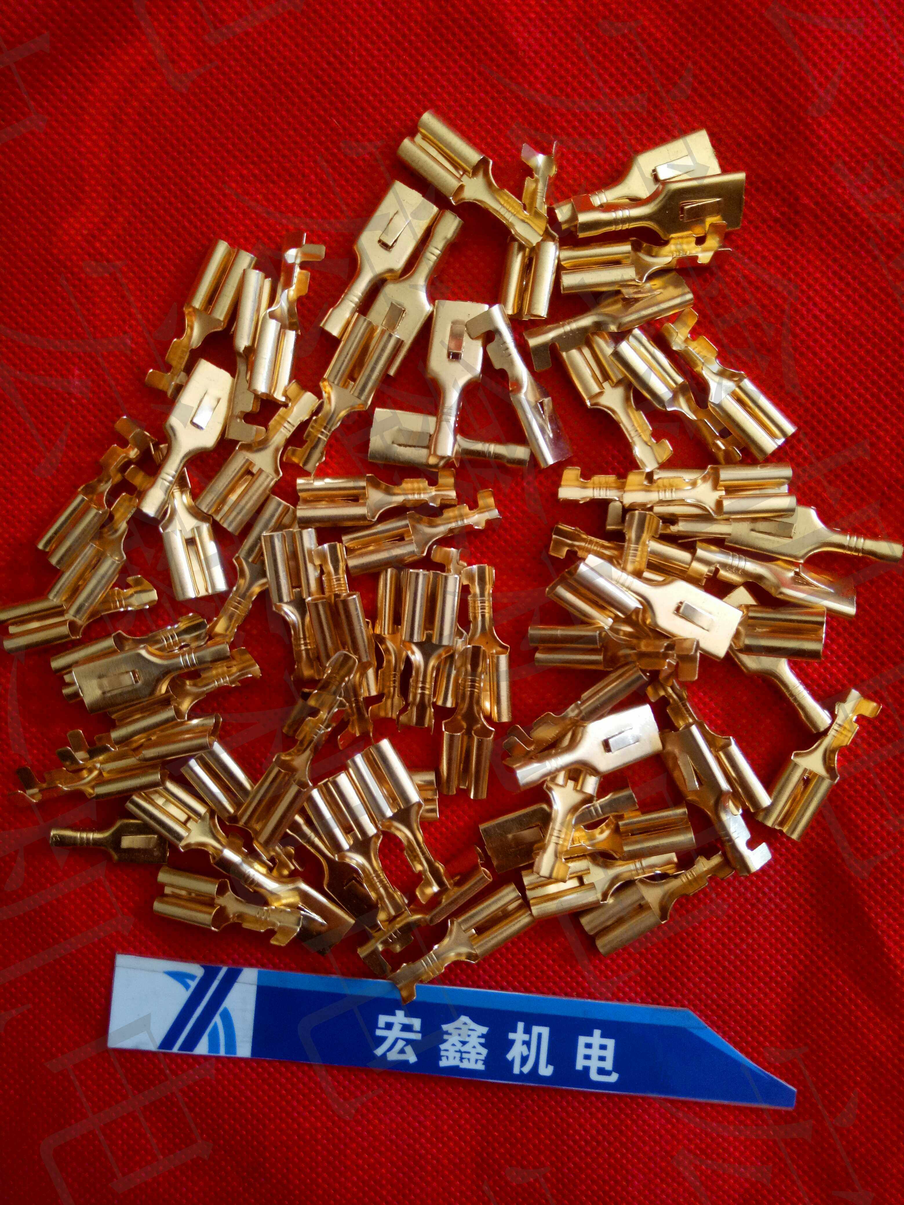 整流器铜连接片发电机配件 宏鑫电机铜质接头桥组快速接头