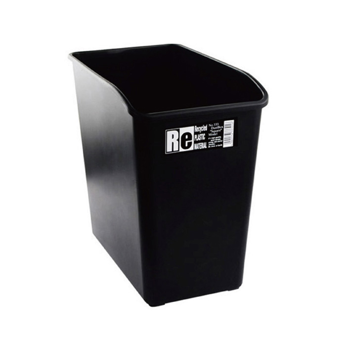 Japan Imported Fashion Trash Can Office Rectangular Black Plastic Containing Silo Kitchen Makeup room Home Supplies