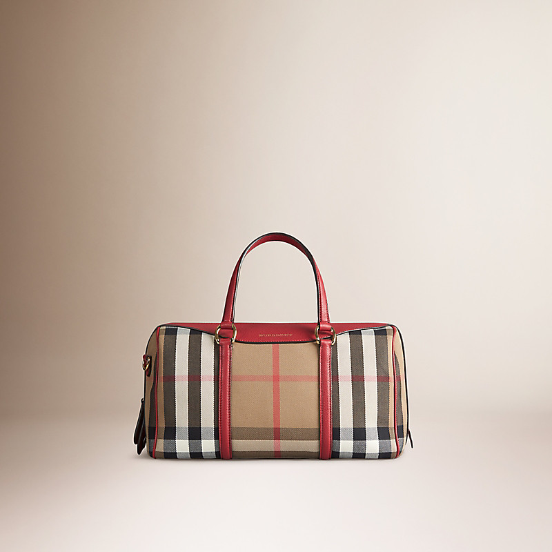 BURBERRY/博柏利中号 House 格纹奥尔切斯特手袋 39808491