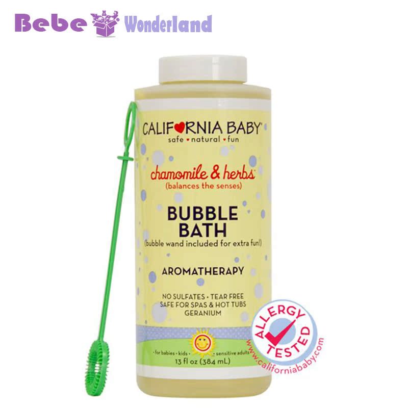 美国原装CaliforniaBaby加州宝宝洋甘菊泡泡婴儿泡澡沐浴露390ml