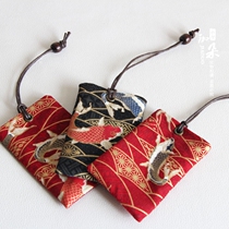 Handmade homemade and wind fabric bus card set carp gilded subway card access control meal card men and women storage bag card bag