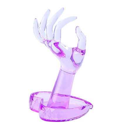 KaSi紫色美甲甲片展示假手仿真手戒指架首饰展示塑料手模模型工具