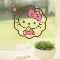 kitty cartoon wall sticker bedroom door sticker cabinet tile glass sticker home flat decoration sticker
