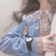 Bunny tự làm Dễ thương Lười gió mùa xuân Cô gái đan áo len bên ngoài điều hòa áo sơ mi Cô gái mềm mặc
