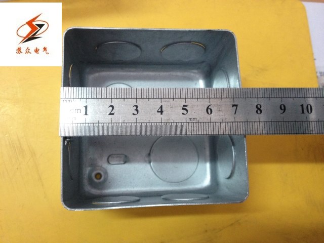 Metal junction box iron switch closed concealed switch box socket bottom box stretched together 86H50 iron switch box