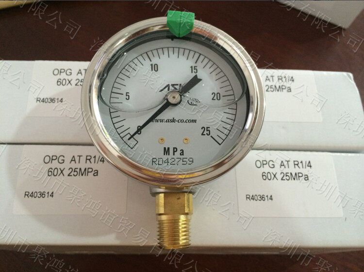 ASK Japan original pressure gauge oil pressure gauge OPG-AT-R1 4-60 25MPA bargain