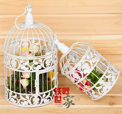 Blacksmith's family iron bird cage flower frame wedding decoration window decoration bird cage bird cage shooting props