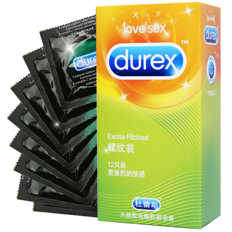 杜蕾斯避孕套螺纹12只装 带刺高潮安全套男女用成人情趣型用品byt