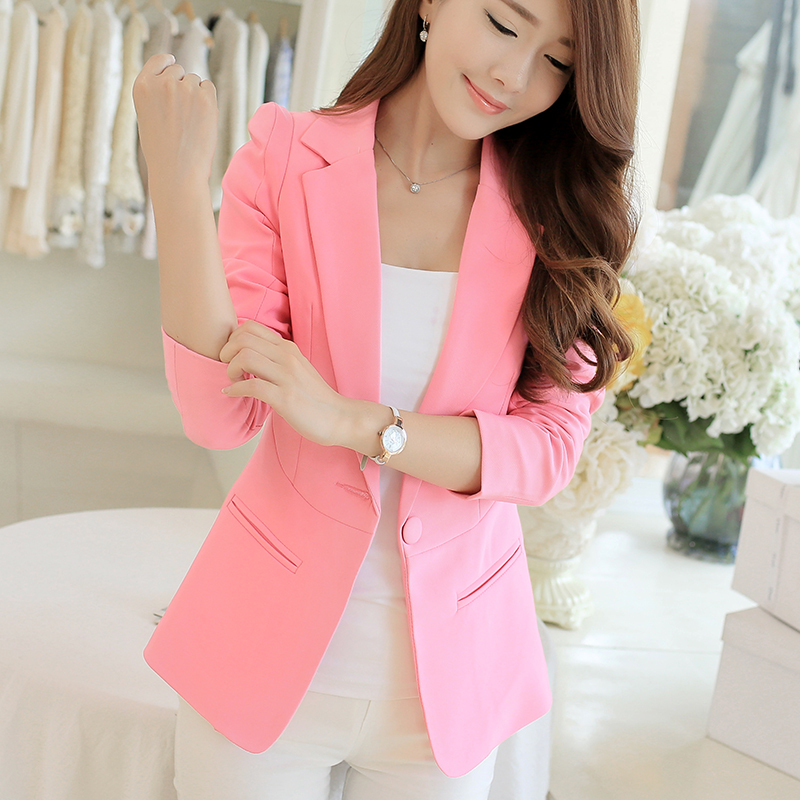 2026 New Spring and Autumn Korean Style Slim-Fit Ol Short Blazer Long-Sleeve Women's Casual Versatile Blazer Trendy