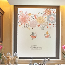 Cute cartoon glass sticker light transparent opaque window window window shade anti-peeping frosted glass film color