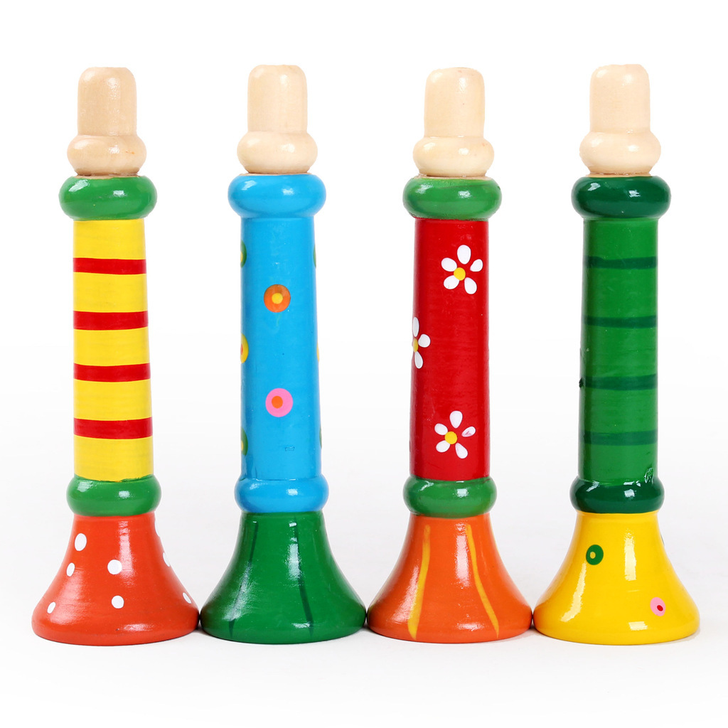 Orff Colorful Wooden Color Musical Instruments Small Horn Children Early Education Educational Toys Music Perception