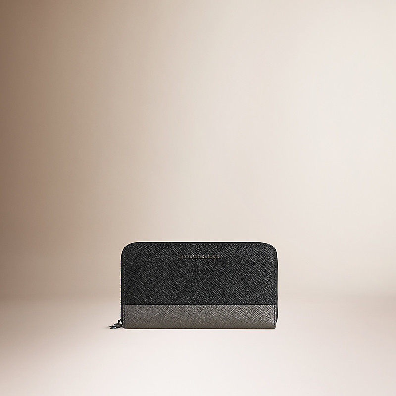 BURBERRY/博柏利London 皮革拼色全拉链钱夹 40013481