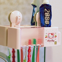 South Korea imported ktcat powerful suction cup Wall toothbrush holder toothpaste comb rack Cup hanging creative tooth storage