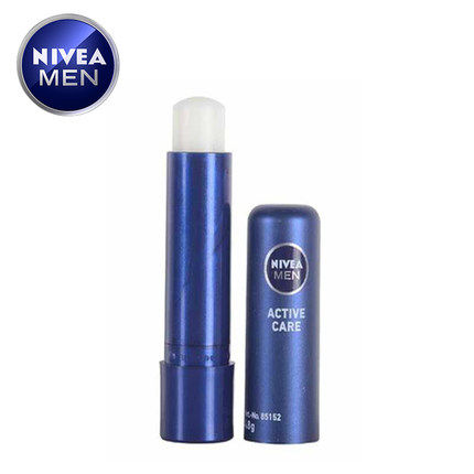 Nivea/妮维雅男士润唇膏4.8g滋润保湿防干裂无色护唇膏淡化唇纹