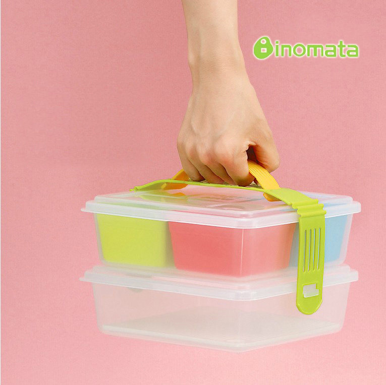 Japan inomata picnic box with hands - on - hand - box double - deck lunch box with box picnic box