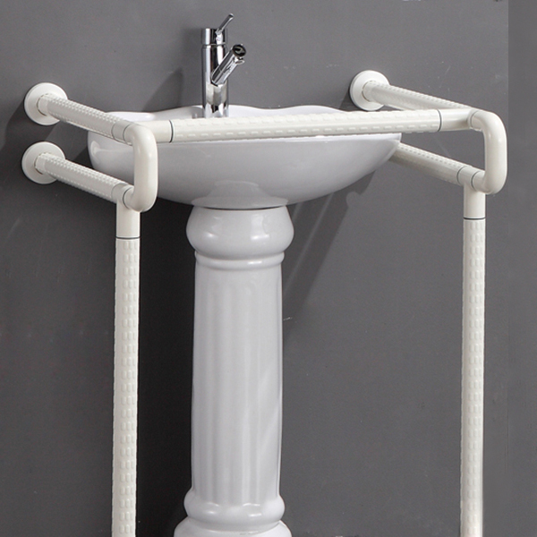 Barrier-free column basin handrail pole stainless steel face washing face disabled elderly public toilet disabled wash basin hand washing guardrail