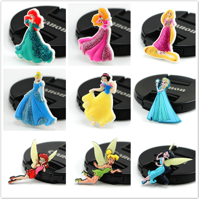 Suitable for Crocs Clogs, Shoe Charms, Shoe Decorations, Shoe Buckles, Backpack Accessories, Disney Glow-In-The-Dark Fairy Princess