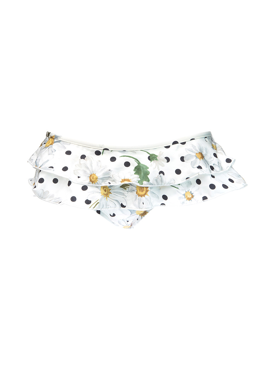 Dolce&Gabbana 白底黑色波点内裤