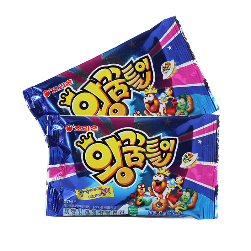【天猫超市】韩国进口零食品 好丽友毛毛虫QQ糖47g 办公休闲%