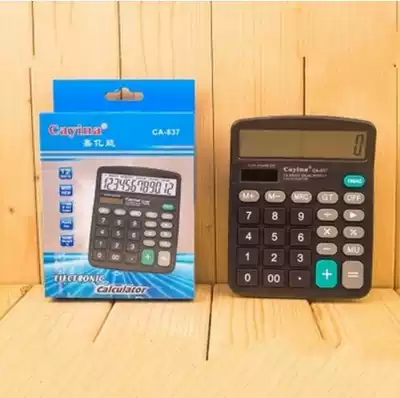 Office 837 solar calculator dual power supply large screen display calculator 12 bit calculator wholesale battery