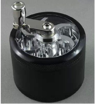Grinder hand-cranked aluminum four-layer cigarette grinder