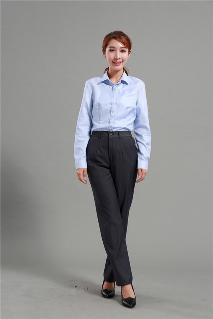 2022 New Agricultural Bank of China Work Clothes Women's Shirt Long Short Sleeve Purple Agricultural Bank of China Blue Shirt ເຄື່ອງນຸ່ງເຮັດວຽກມືອາຊີບ