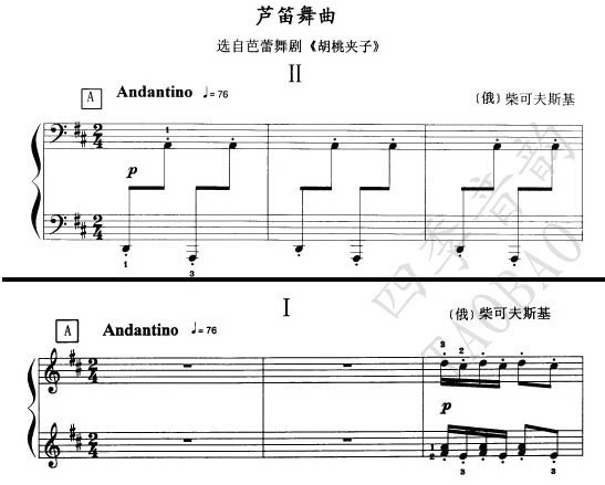 Chaikovsky Dance Drama Walnuts Clips Reed Pipes Luflute Dance Piano Quadrillion Pees