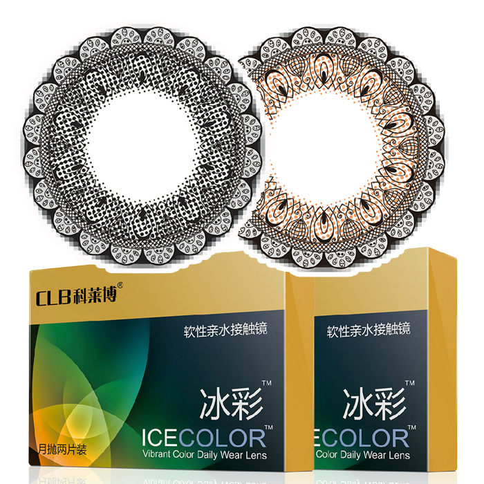 买2赠3 科莱博美瞳 大直径混血彩色大美目隐形眼镜冰彩月抛2片SM