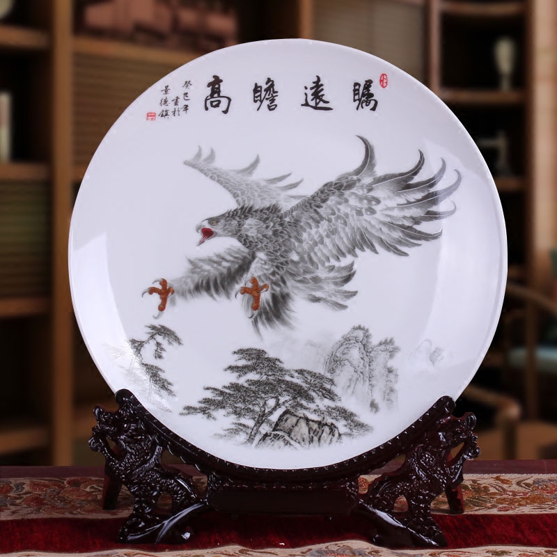 Success hang dish of jingdezhen ceramics decoration plate modern household adornment handicraft furnishing articles of much money
