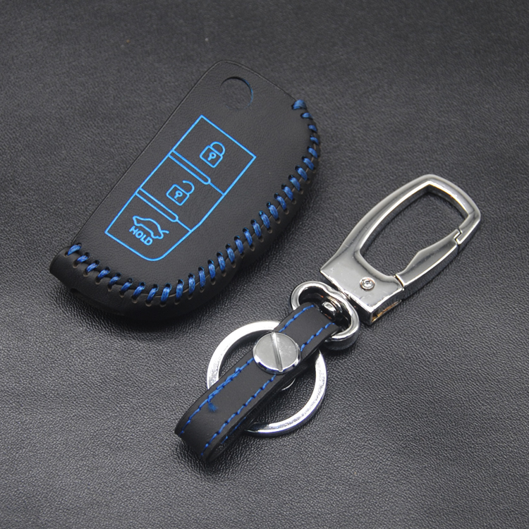 适用于日产新轩逸钥匙包真皮汽车专用套扣改装用品16款全新蓝鸟