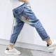 Quần jeans bé trai quần bé trai mùa thu 2018 phiên bản Hàn Quốc mới của mùa xuân và mẫu mùa thu ở trẻ em 12-15 tuổi