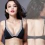 Áo nữ không có vòng đầy đủ cỡ lớn D cup chất béo MM bra phần mỏng ren ngực lớn bikini đồ lót áo ngực không dây