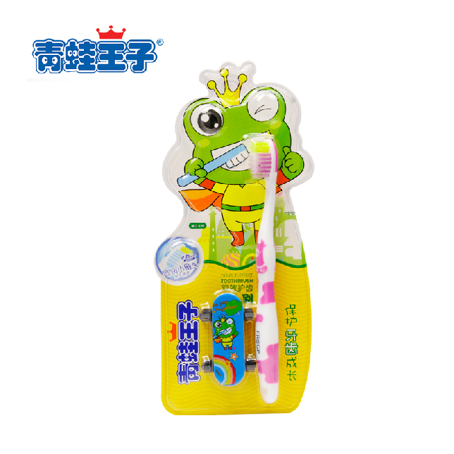 青蛙王子 妙奇蛙儿童双效护齿牙刷1支装儿童软毛牙刷护齿刷320