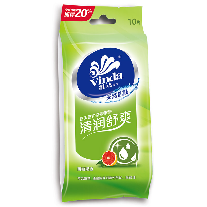 【苏宁易购】维达 湿巾 清润舒爽10片独立装