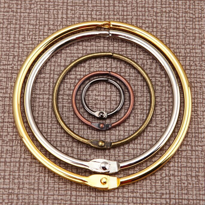 Golden Table Calendar Photo Book Information Opening Circle Single Ring Metal Living Page Clip Iron Ring Binder Ring Clips Accessories Circle