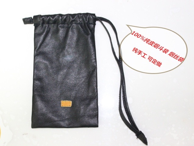 Pipe Bag Leather Tobacco Bag Tobacco Bag Mobile Filling Bag Dry Tobacco Bag Purely Handmade Custom-made Headphone Storage