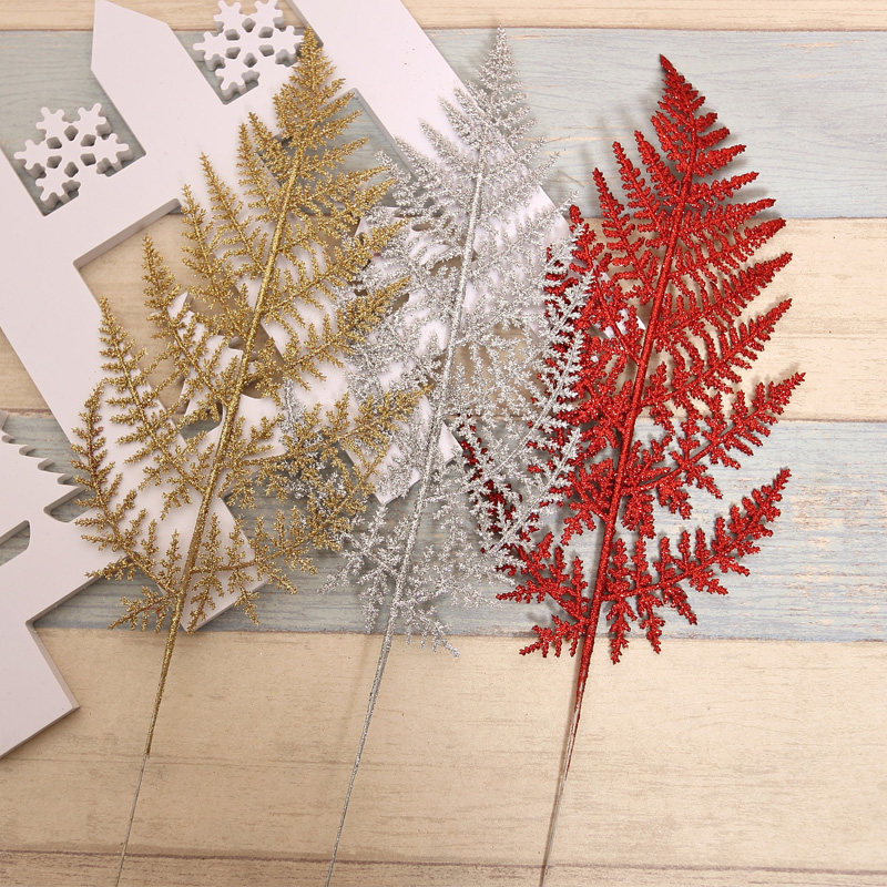 Running Deer Christmas Tree Gold Leaf Peacock Leaves Christmas Tree Decorations Jerky Pendant Christmas Scene Arrangement