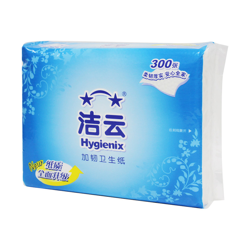 洁云300张加韧卫生纸