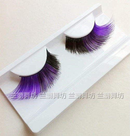 Belly dance modern dance Latin dance competition performance purple gradient false eyelashes available for adults and children
