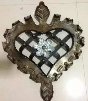 Wrought iron accessories wholesale forged gate theme flower heart-shaped flower wrought iron accessories stamping flower stamping parts heart-shaped
