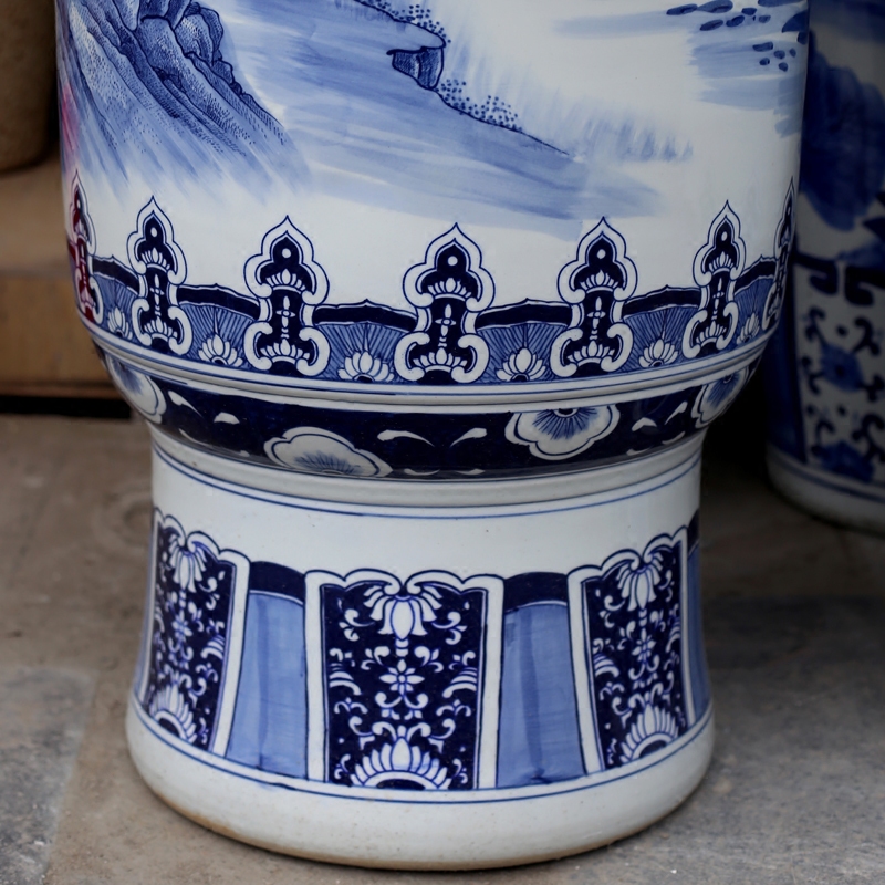 Blue and white porcelain of jingdezhen ceramics splendid sunvo vase of large sitting room office furnishing articles opening gifts