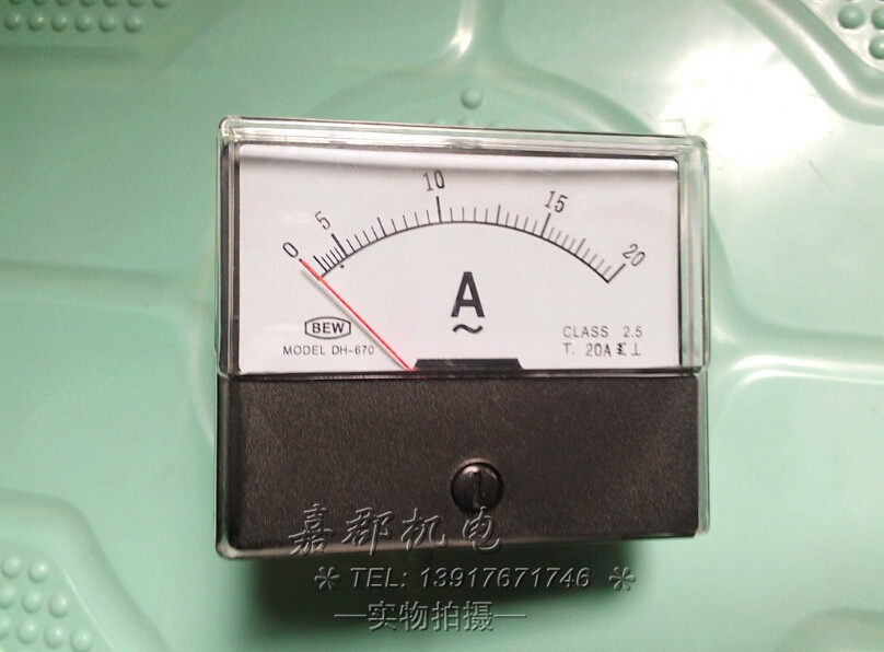Pointer type AC current meter head BP DH-670 0-20A Straight-through installation hole size 52mm