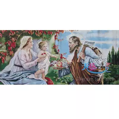 Sacred Image cotton weaving fabric decorative painting Catholic holy object holy home 51 Figure European style frameless hanging painting factory direct sales