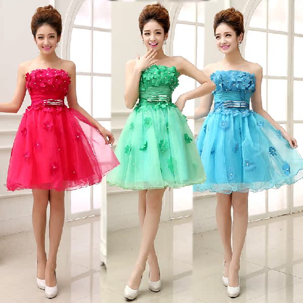 2014 New Performance Clothing Short Colorful Performance Skirt Stage Evening Wear Dance Performance Host Mini Dress 2014 New Performance Clothing Short Colorful Performance Skirt Stage Evening Wear Dance Performance Host Mini Dress